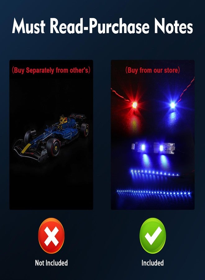 مصباح LED من BrickBling متوافق مع سيارة Lego Technic Oracle Red Bull Racing RB20 F1 42206 - لا يأتي مع السيارة (إصدار كلاسيكي من المصباح) - Image 2